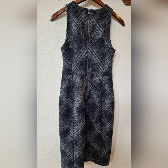 Banana Republic Womens Wool Blend Black/Gray Sleeveless Midi Dress Size 0P - Picture 7 of 7